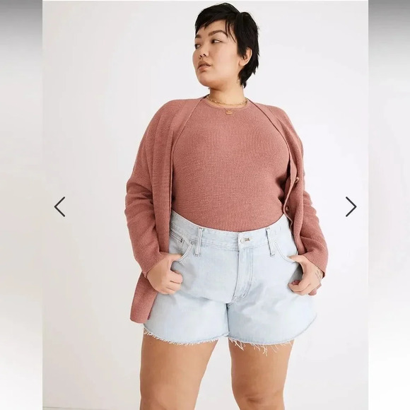 Madewell Plus Relaxed Denim Shorts in Essen Wash NWT - Picture 1 of 15